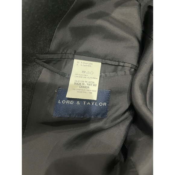 Lauren Ralph Lauren Wool Cashmere Blazer Charcoal Grey Sport Coat Made in Canada - Picture 9 of 11